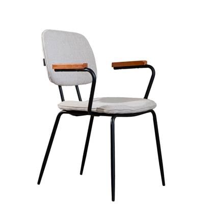 Bronx71 Scandinavische eetkamerstoel Oskar gerecyclede stof Beige