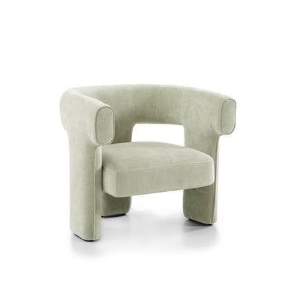 Bronx71 Scandinavische fauteuil Bibi chenille mint Groen
