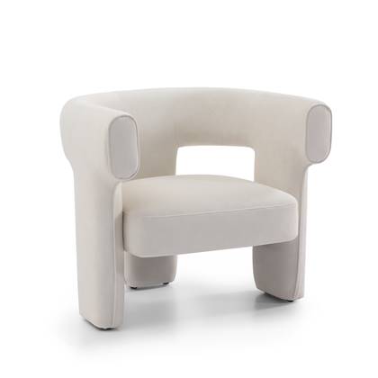 Bronx71 Scandinavische fauteuil Bibi chenille off white Wit
