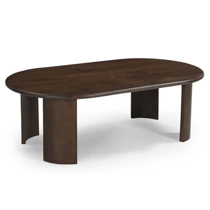 Salontafel Organisch - Donkerbruin - Mangohout - 120cm - Salontafel Maikel - Giga Meubel