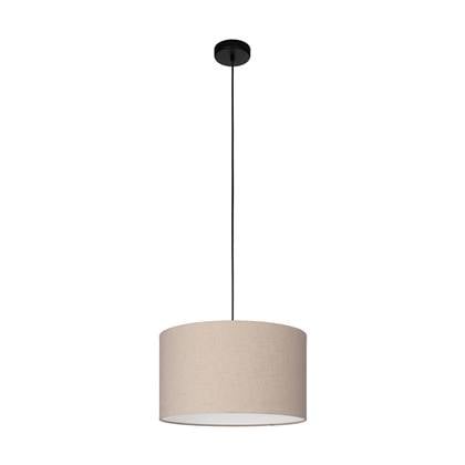 EGLO Feniglia Hanglamp - E27 - Ø 38 cm - Beige|Zwart - Linnen Zwart, Bruin