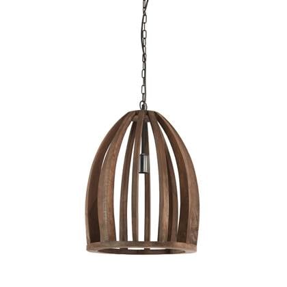 Light&living Hanglamp Ø38x46 cm HARANKA hout chocolade Bruin