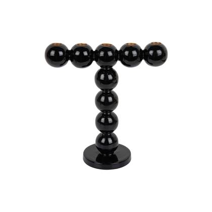 present time - Candle Holder Bubbles High Zwart