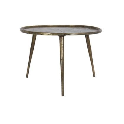 Light & Living Bijzettafel Babina - Antiek Brons - Ø59cm Brons, Goud
