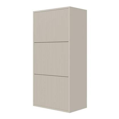 Selsey - VELDIO - Schoenenkast drie niveaus - wandmontage - 50 cm - Grijs beige