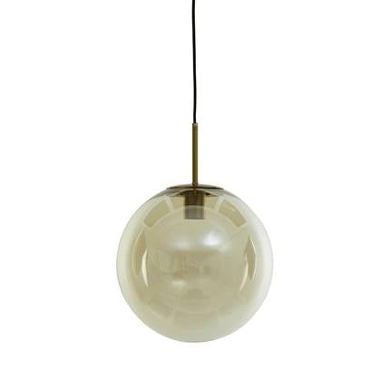 Light & Living Hanglamp Medina - Glas Amber - Ø40cm Goud