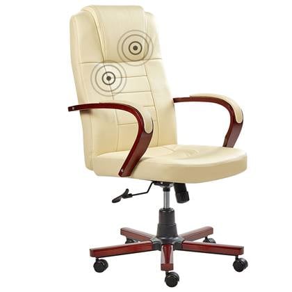 Beliani  DIAMOND - Bureaustoel - Beige - Leer