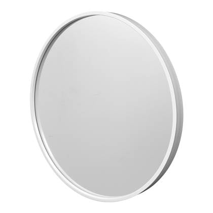 Fragix Boston wandspiegel rond - Wit - Metaal - Ø45cm