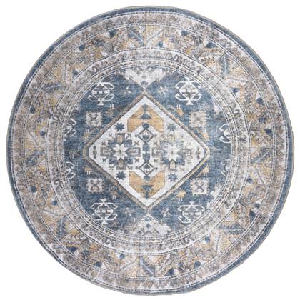 Vloerkleed Laria Blue 4 Rond - ø120 cm Blauw