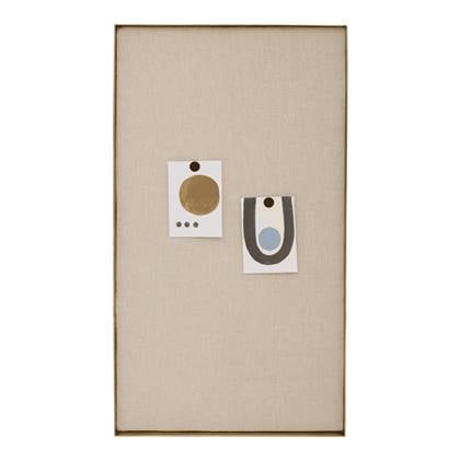 Urban Nature Culture prikbord beige/ messing 45x80x3,5cm