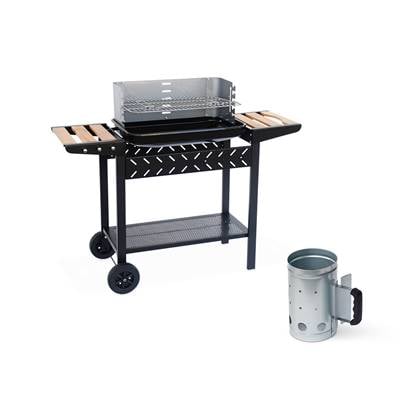 Sweeek  Houtskoolbarbecue met aanmaakschoorsteen, 113x 36x 92cm