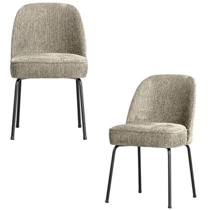 BePureHome Eetkamerstoelen Vogue - Velvet - Wheatfield - 82,5x50x57