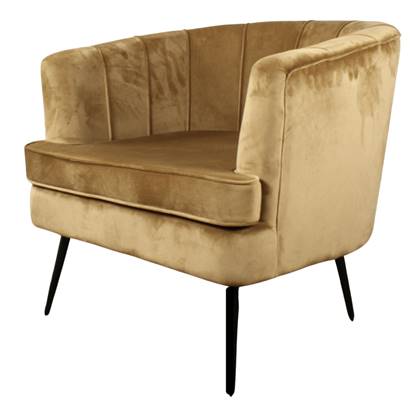 DS4U Norah fauteuil velvet Goud