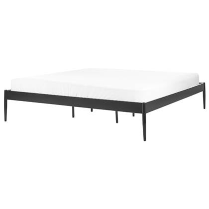 Beliani - VAURS - Tweepersoonsbed - Zwart - 180 x 200 cm - Staal