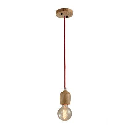 QUVIO Hanglamp hout - QUV5043L-WOOD Bruin