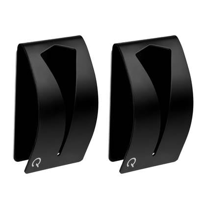 QUVIO Handdoekenhouder zelfklevend RVS - set van 2 - Zwart