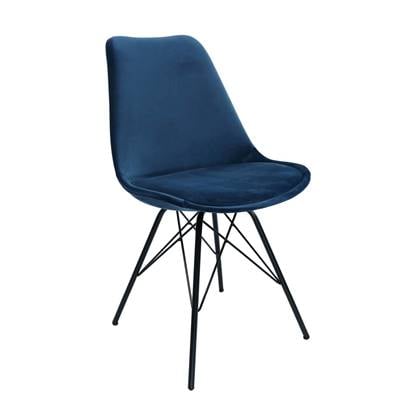 Kick kuipstoel Velvet - Donker Blauw