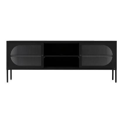 DS4U Next Level industrieel metalen tv meubel - ovaal Zwart