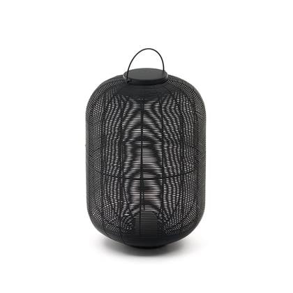 Kave Home - Saranella grote draagbare tafellamp in synthetisch Zwart