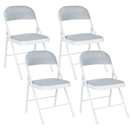 Beliani - SPARKS - Eetkamerstoel set - Licht - Mesh Grijs