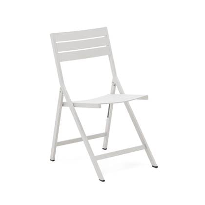 Kave Home Tuinstoel Torreta, Tuinstoel inklapbaar Crème, Wit