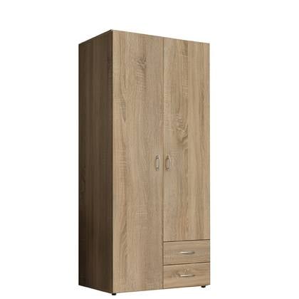 Woonexpress Kledingkast Baarlo - Hout - Eiken|Hout - Naturel - Hout