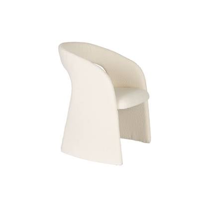 Housecraft Living Maire Stoel| Eetkamerstoel Bouclé Off-White - Beige}