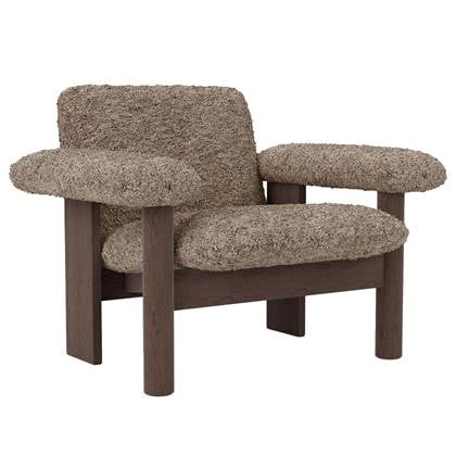 Audo Copenhagen Brasilia Low Back fauteuil donker eiken Sheepskin