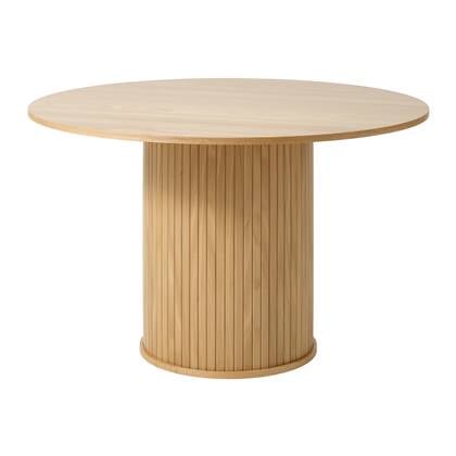 by fonQ Alon Eettafel Ø 120 cm - Naturel Eiken Bruin