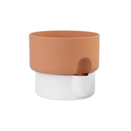 Northern Oasis plantenbak small Ø15 |terracotta Wit