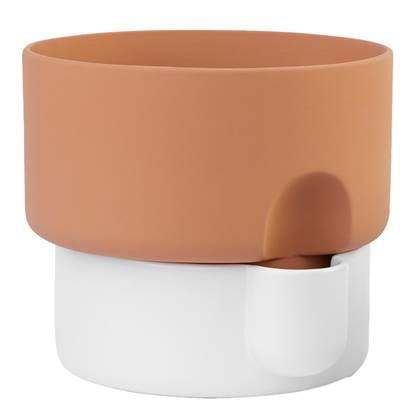 Northern Oasis plantenbak large Ø27.5 |terracotta Wit
