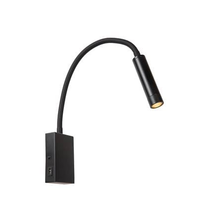 Lucide ALEC Wandspot - Zwart