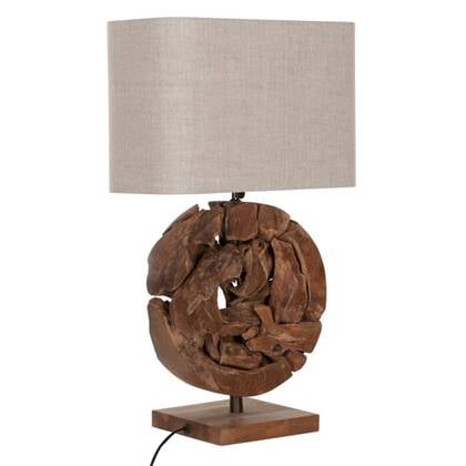 MUST Living Table lamp all around the world ,70x35x25 cm, linen... Groen