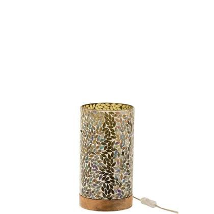 J-Line - Tafellamp Mozaiek Glas Groen Small - 15x15x29.5cm