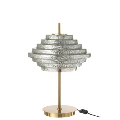 J-Line - Tafellamp Led Goud Metaal|rookglas - 54x36x36cm