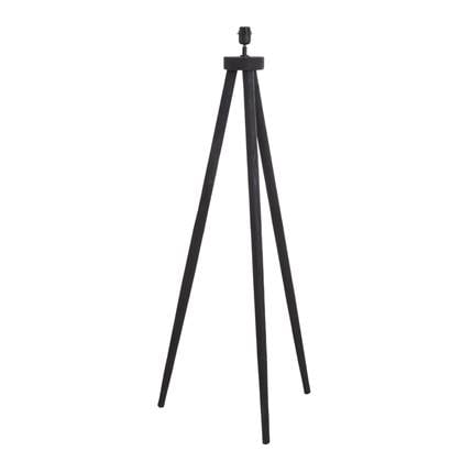 Light&living Vloerlamp driepoot 52x52x122 cm ILIAS hout mat Zwart