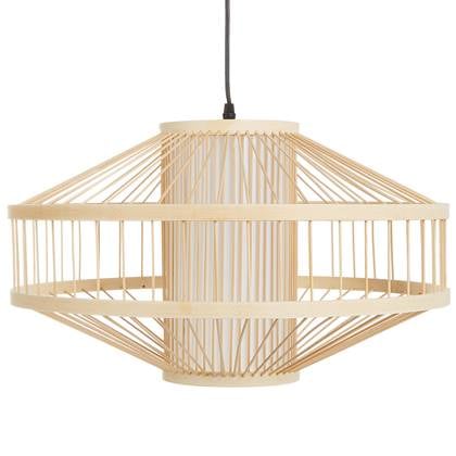 Beliani - KARAJ - Hanglamp - Natuurlijk - Bamboe Beige