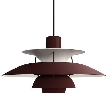 Louis Poulsen PH 5 hanglamp Ø50 Monochrome Burgundy