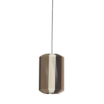 Light&living Hanglamp Ø30x46 cm KOZANA +crème+donker Bruin