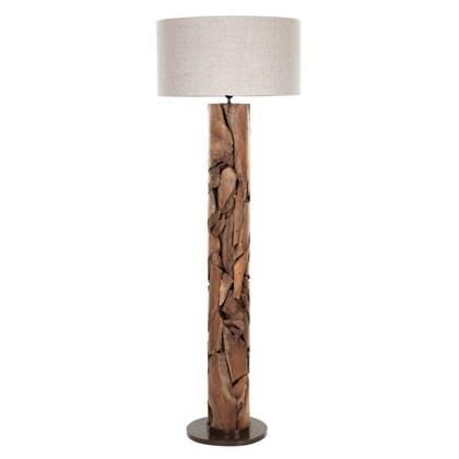 MUST Living Floorlamp Tempo,200xØ35 cm, linen natural shade Groen