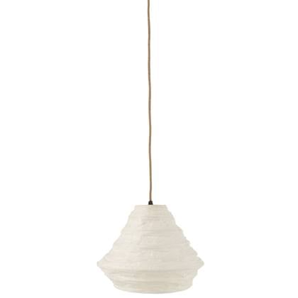 J-Line - Hanglamp Nest Raffia Wit - 35x35x28cm