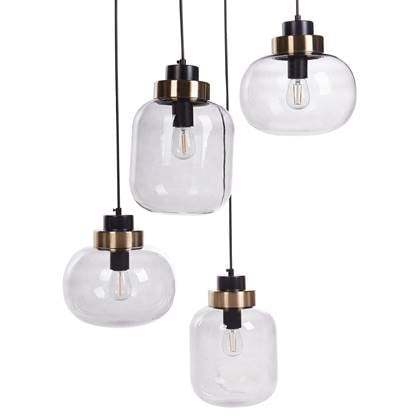 Beliani - ZAYANDE - Hanglamp - Licht - Glas Grijs