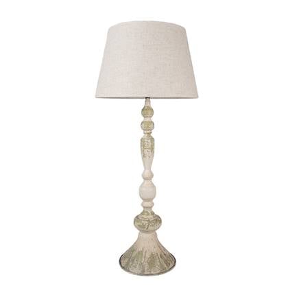 Clayre & Eef Tafellamp Ø 38x88 cm Beige IJzer Bureaulamp