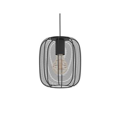 EDI light by EGLO Rinroe Hanglamp - E27 - Ø 20 cm - 1 lichts - Zwart - Staal