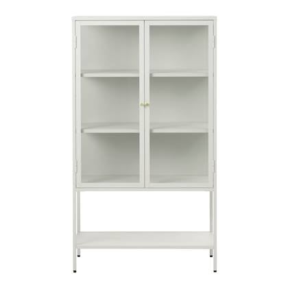 by fonQ Fort Vitrinekast - H 160 cm - Greige Beige, Grijs