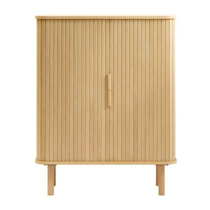 by fonQ Splinted Opbergkast - Naturel Eiken Bruin