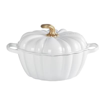 Le Creuset Braadpan Signature - Pompoen - Wit - ø 24 cm / 3.7 liter