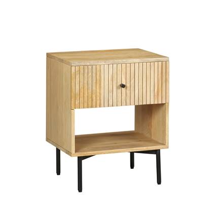 Woonexpress Nachtkastje Elba - Hout - Naturel - 45 x 55 x 35 cm (BxHxD)