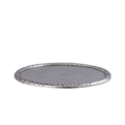 PTMD Plateau Fahdi - 30x30x2 cm - Aluminium - Zilver