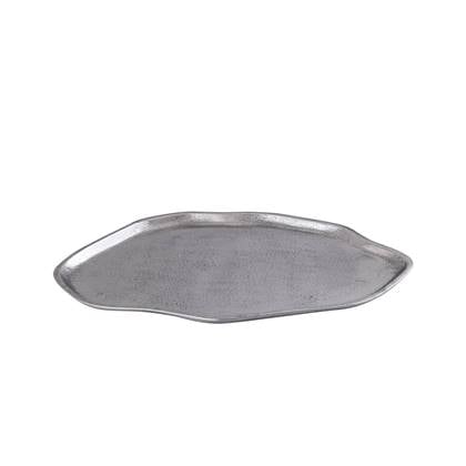 PTMD Plateau Louiza - 29x46x2 cm - Aluminium - Zilver